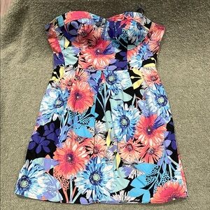Candie's Floral Strapless Mini Dress